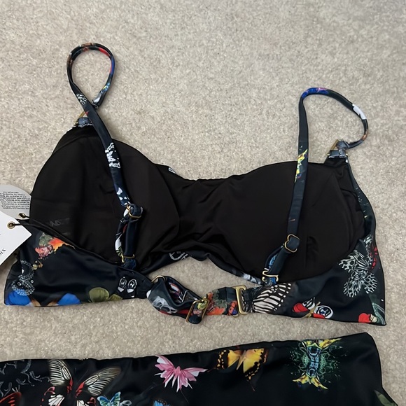 NEW Christian Lacroix bathing suit swimsuit swimming black with butterfly - Picture 6 of 9